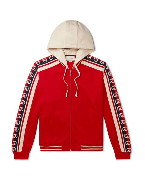 gucci technical jersey hoodie farfetch|Gucci technical jersey zip up.